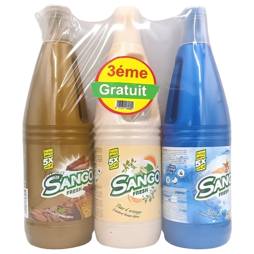 Lot 3 Nettoyants Sol Sango 1L (Océan, Fleur d’Oranger, Oud) – 2 achetés + 1 gratuit