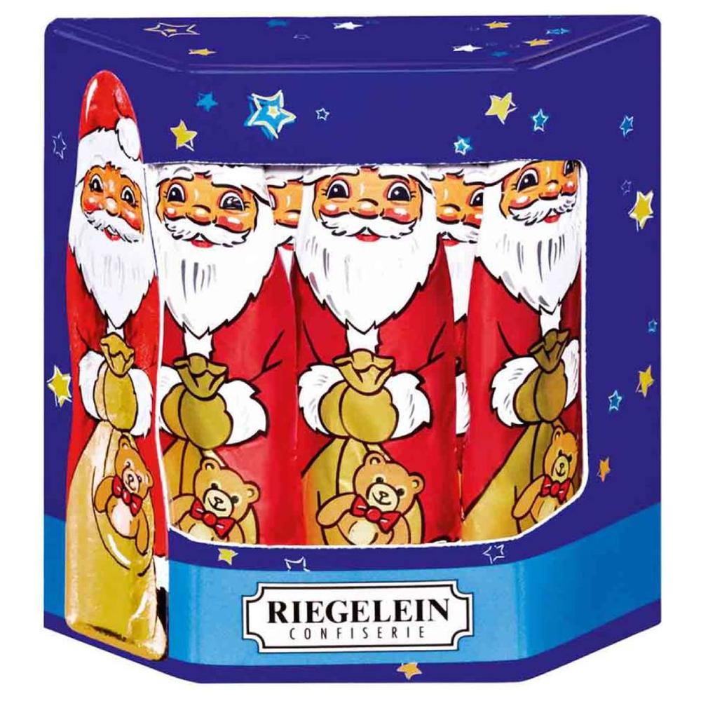Boîte de Pères Noël en Chocolat au Lait Riegelein 125g