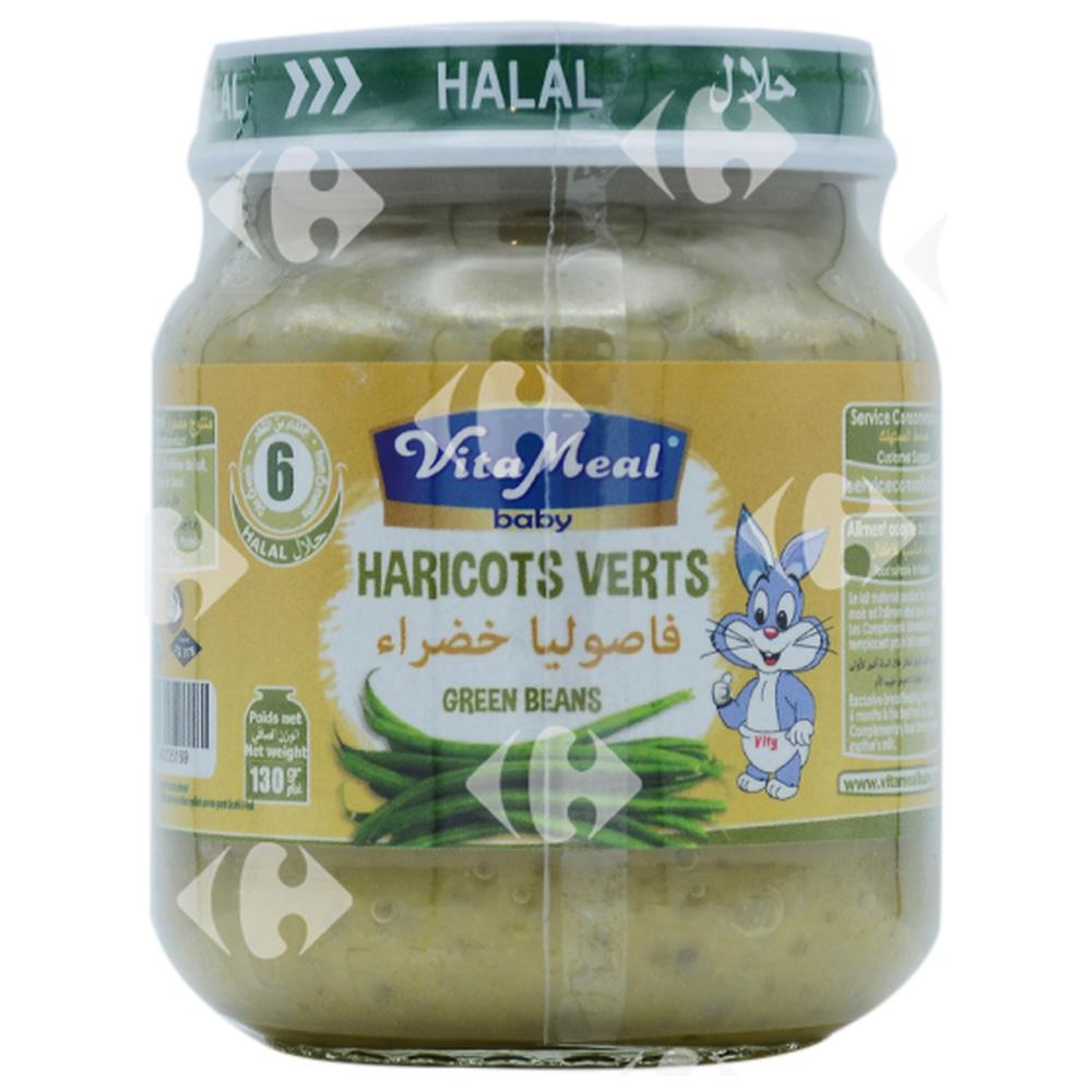 [616679] Compote de Légumes Haricots Verts sans Gluten ni Lactose Vitameal 130g