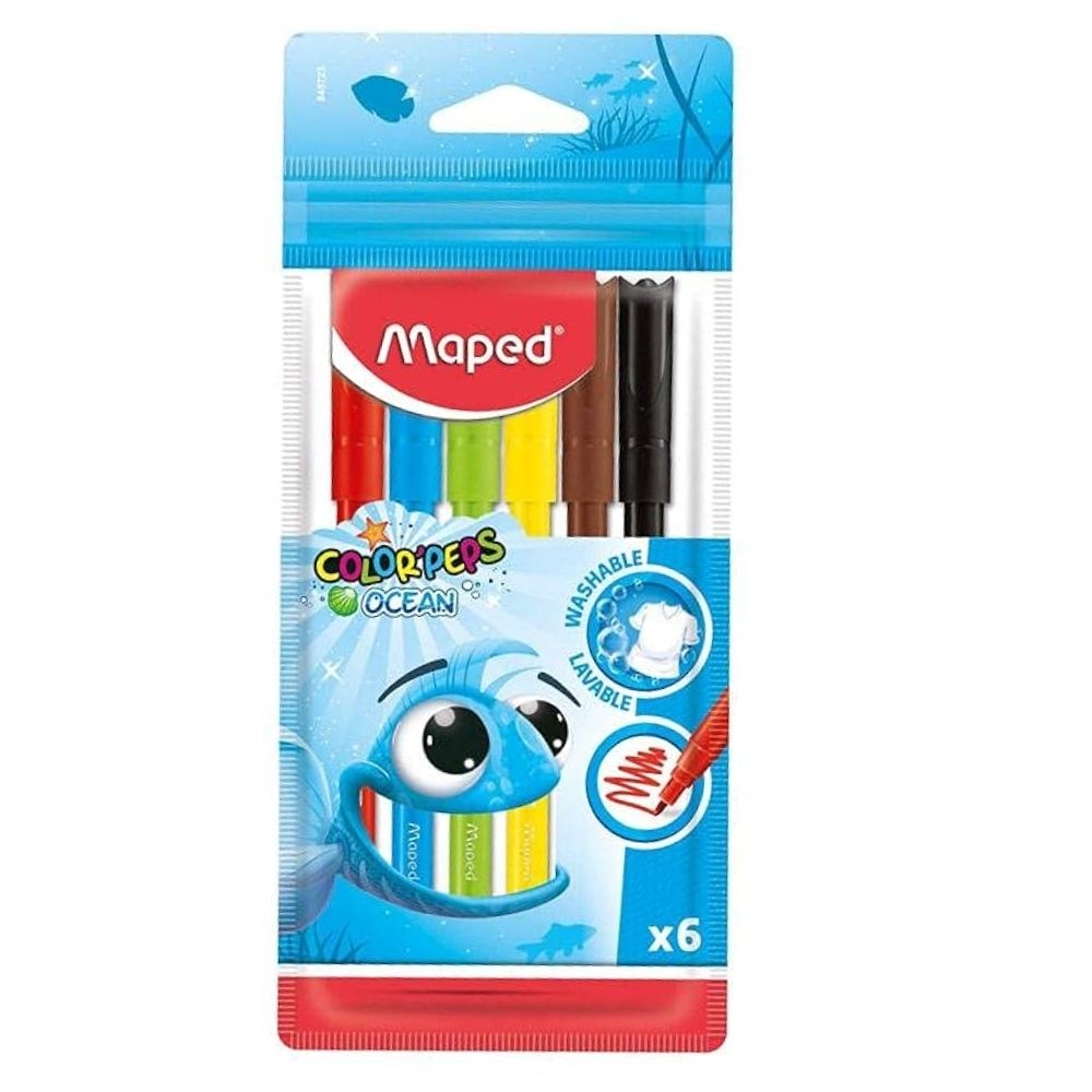 [530368] 6 Feutres Maped Color Peps Océan