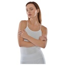 Débardeur Femme à Fines Bretelles Blanc en Coton - Taille XL