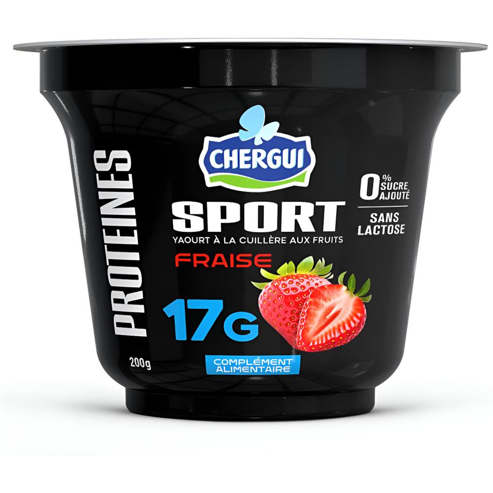 [725117] Yaourt à La Cuillère Protéiné Fraise (17g) Chergui 200g