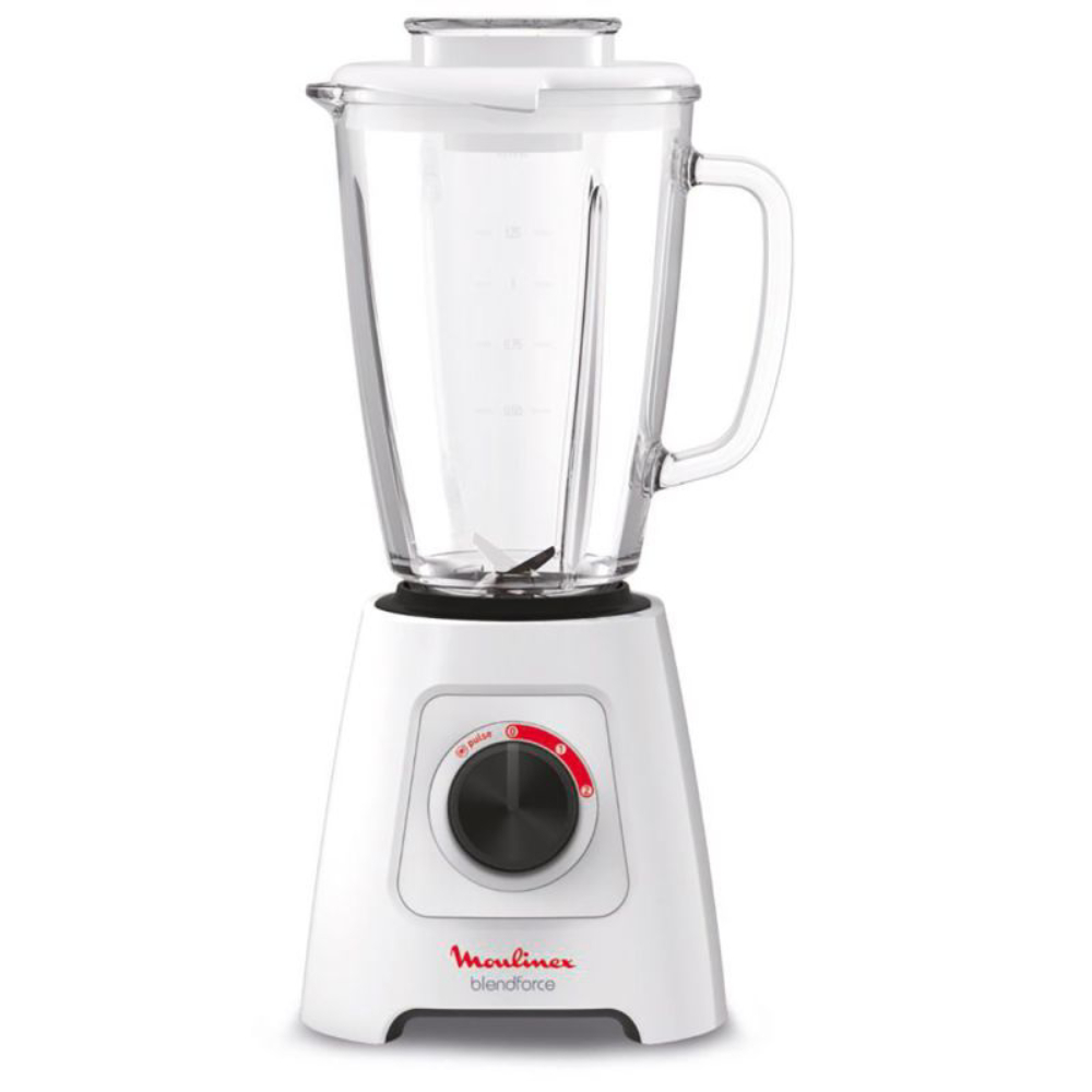 Blender Force Bol en Verre Bas Plastique Moulinex 600W.