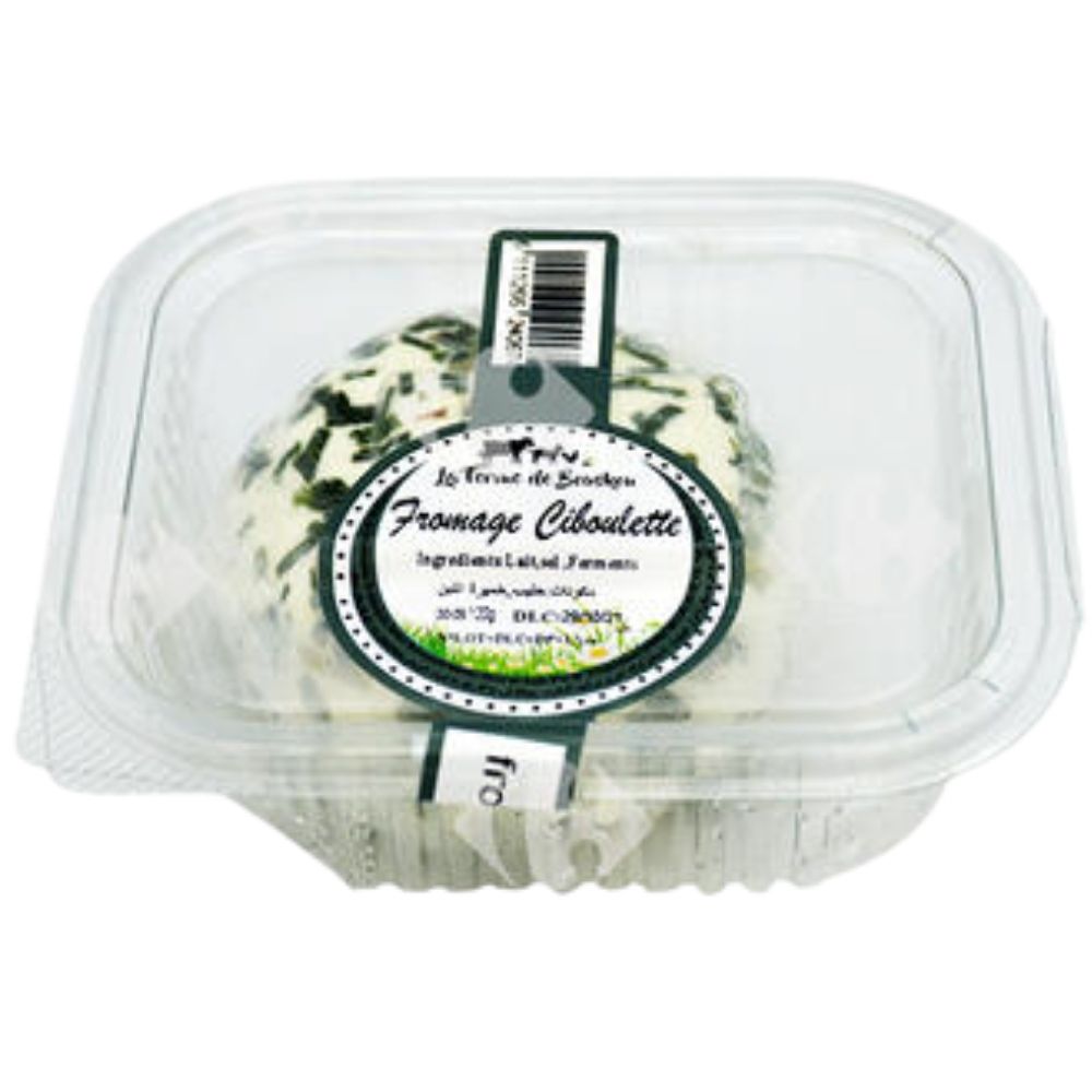 [715624] Fromage Frais Maigre à la Ciboulette – Ferme de Bouskoura 250g