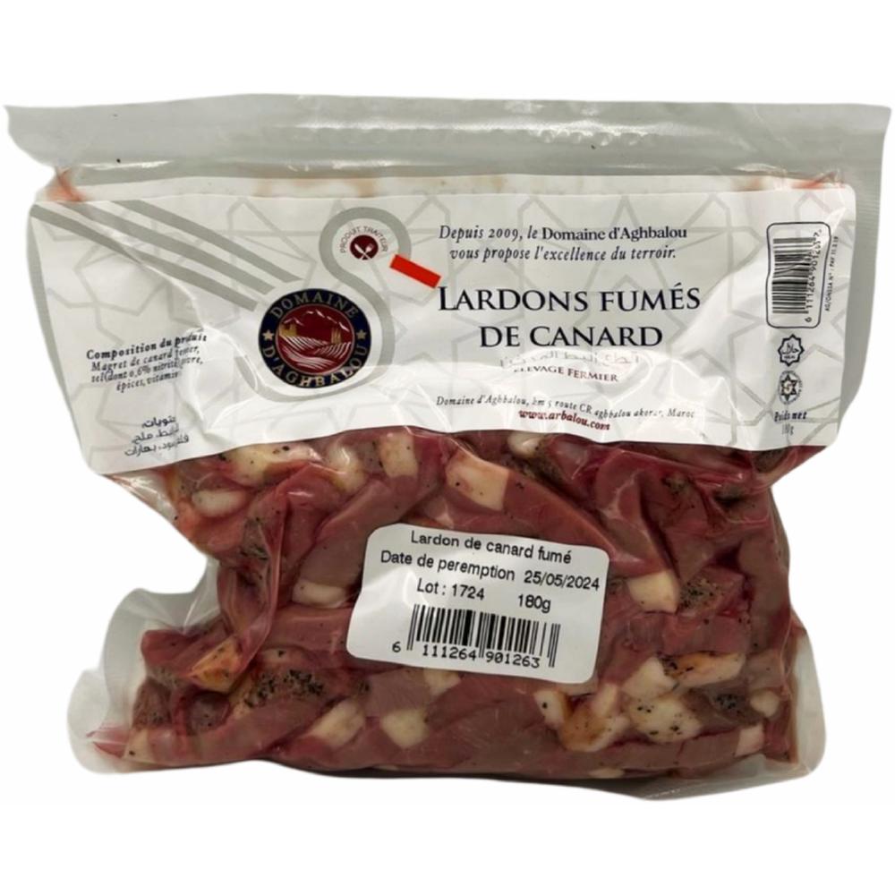 [681275] Lardon Magret de Canard Fumé - Charcuterie - Domaine d'Aghbalou 180g