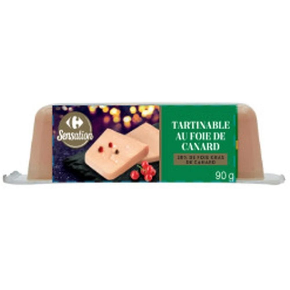 Tartinade Foie Gras de Canard Barquette Carrefour Sensation 90g