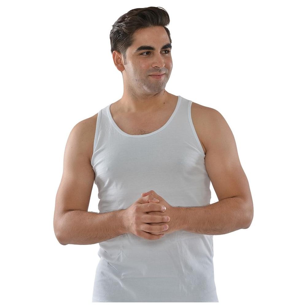 [674615] Débardeur Homme Col Rond Blanc - Taille M
