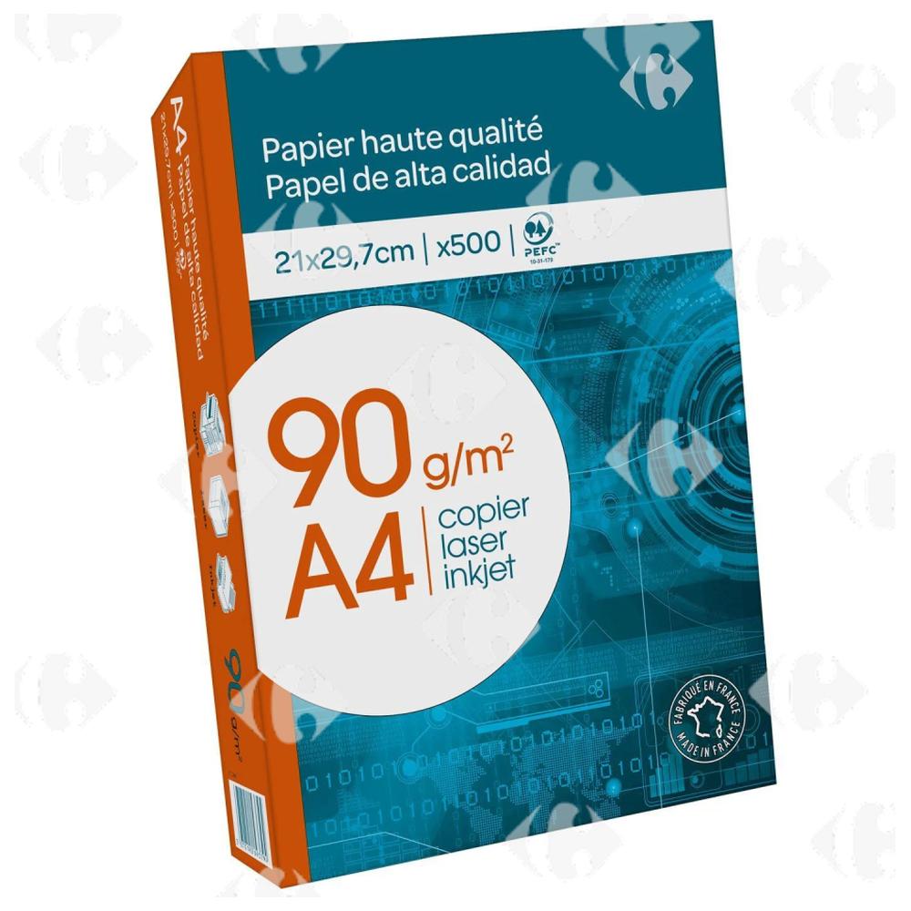 [647949] Ramette Carrefour 90g A4 21X297cm 500 feuilles