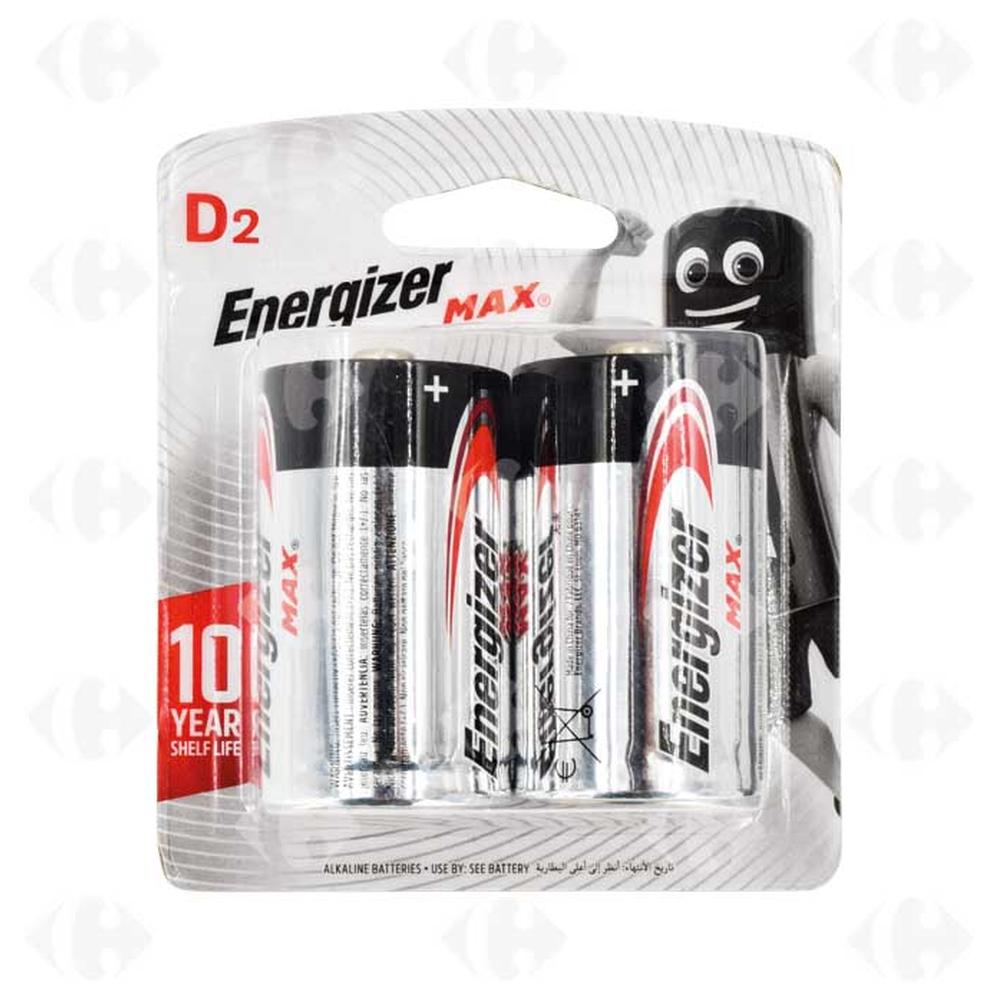 [359949] Piles D Max Energizer 2 unités.