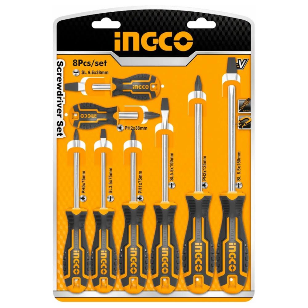 [704231] Set de 8 Tournevis INGCO