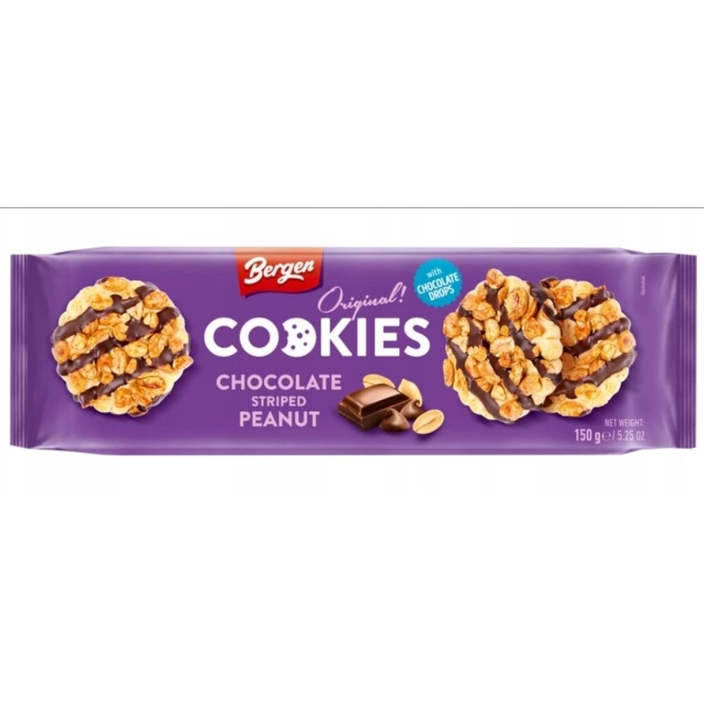 [417567] Cookies Pépites Choco Cacahuètes Bergen 150G