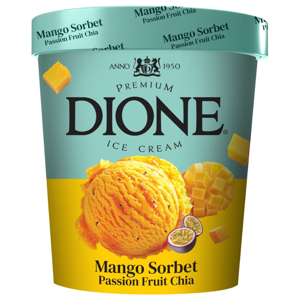 Glace Premium Pack Pots Mangue Passion Fruit Chia Dione 475ml