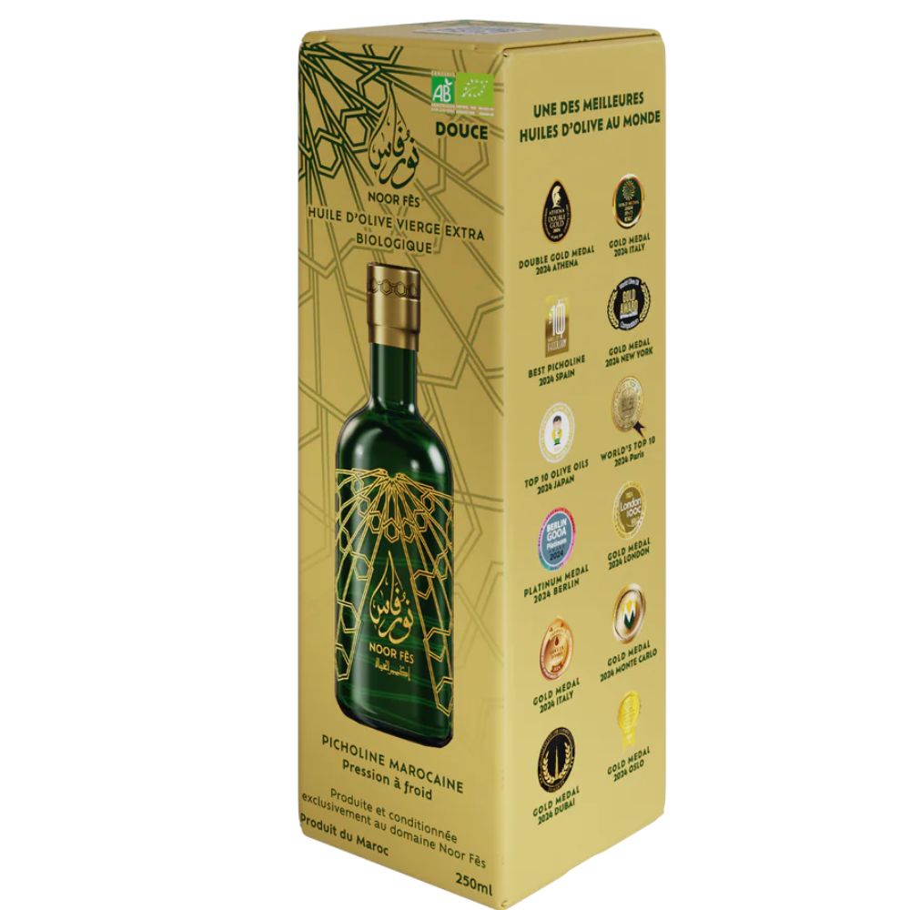 Huile d’Olive Extra Vierge Noor Fès Verre 250ml