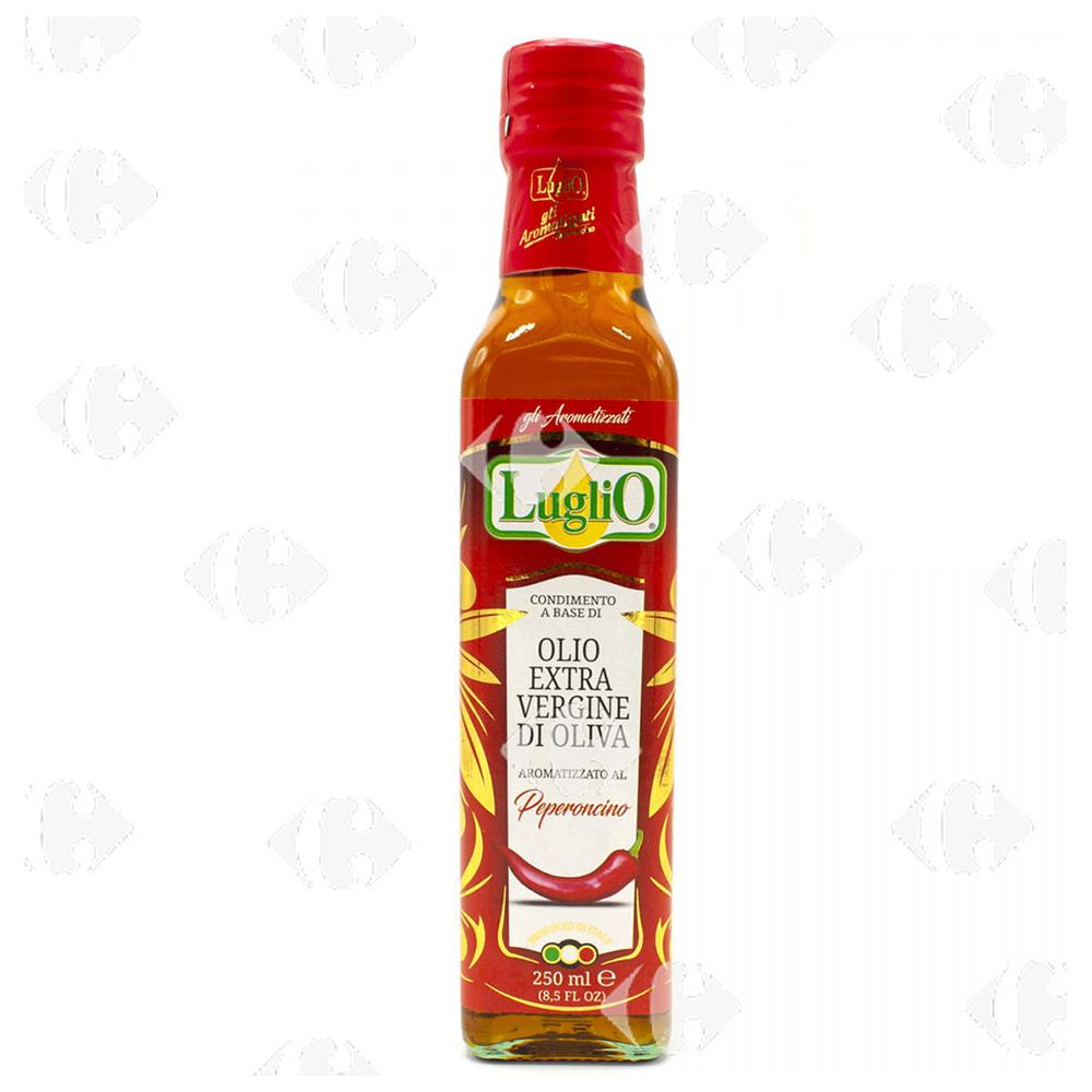 Huile d'Olive Extra Vierge Aromatisée piment Luglio 250ml.