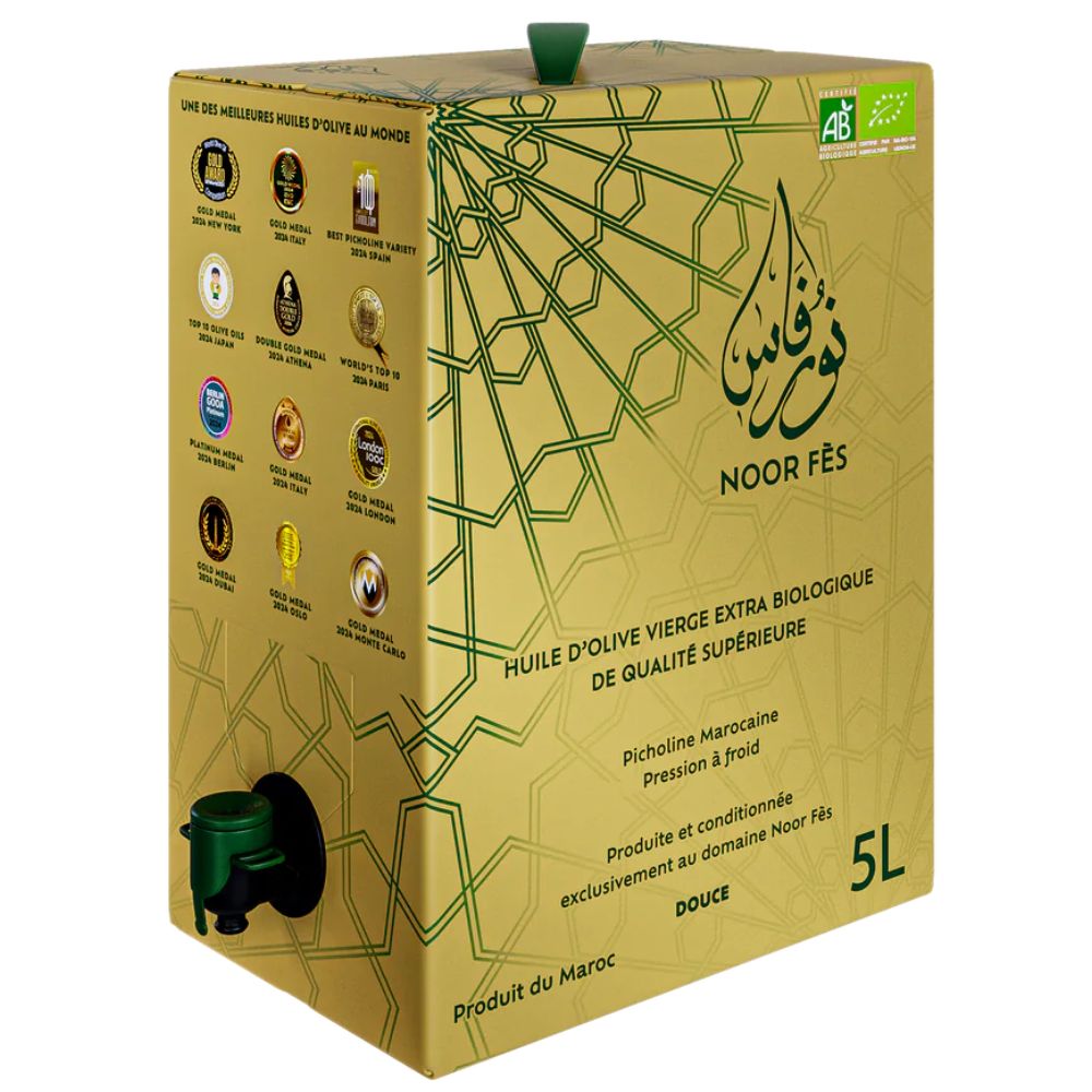 Huile d’Olive Extra Douce Noor Fès Box 5L