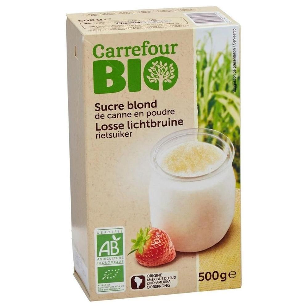 [527901] Sucre Blond de Canne en Poudre Carrefour Bio 500g.