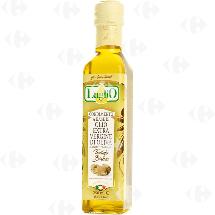 Huile d'Olive Extratruffe Aromatisée Blanche Luglio 250ml.