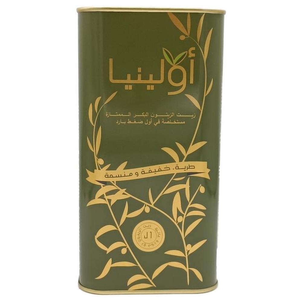 Huile Olive Extra Vierge en Métal Olinia 1L.