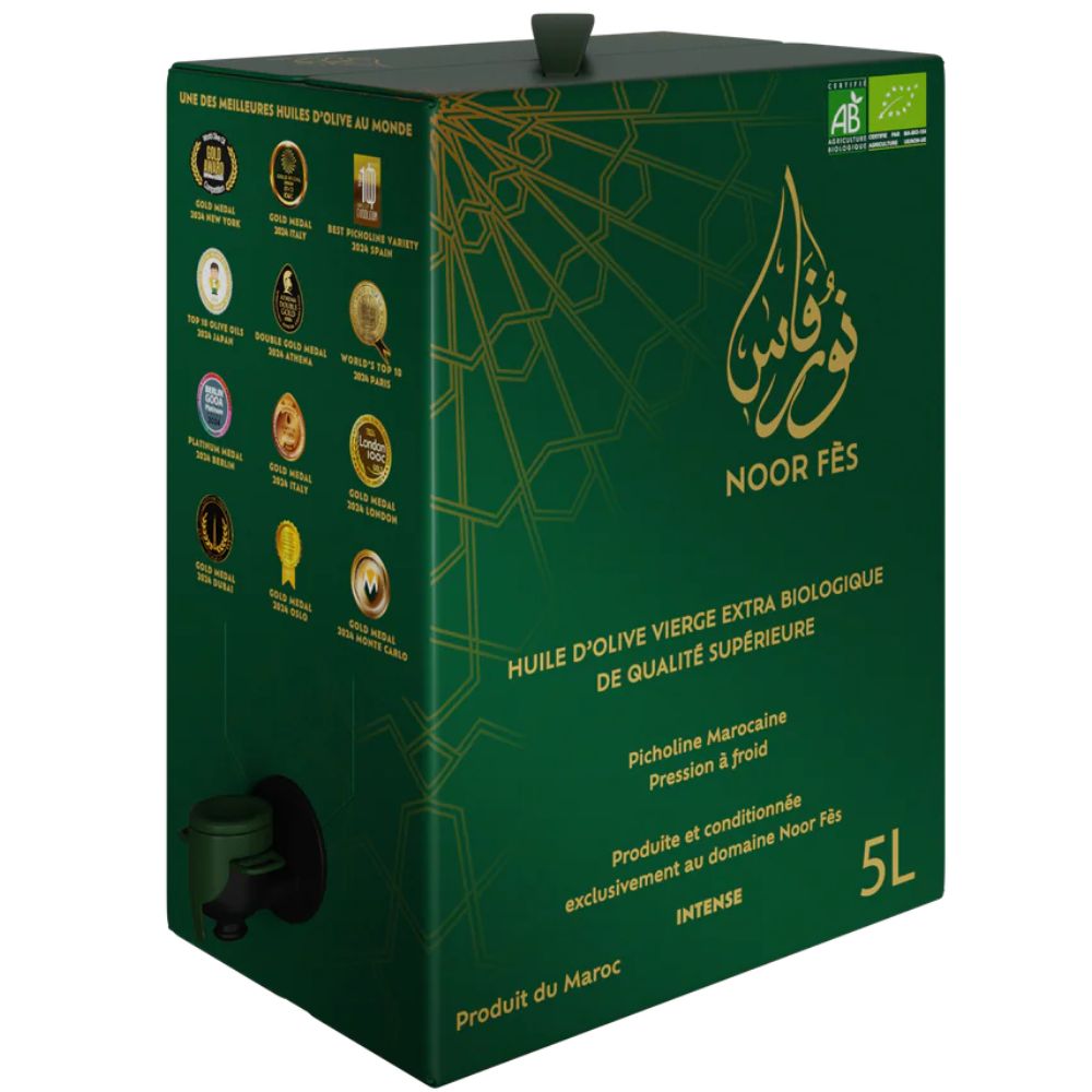 Huile d’Olive Extra Intense Noor Fès Box 5L