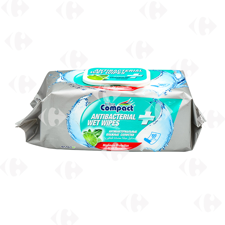 [509578] Lingettes Antibactériennes Unittol Ultra Compact 100 feuilles
