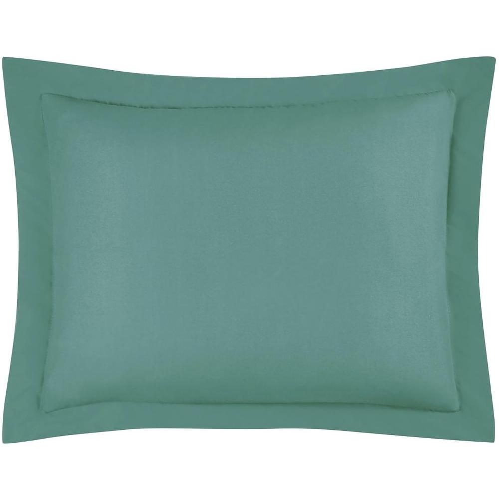 [703174] Taie d'Oreiller Bleu Verdâtre Coton Bio Tex Home 50x70 cm