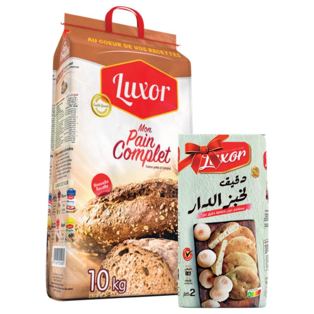 [664865] Farine Complète Mon Pain 10Kg avec 2 Kg de Farine de Blé Tendre Luxor Offert