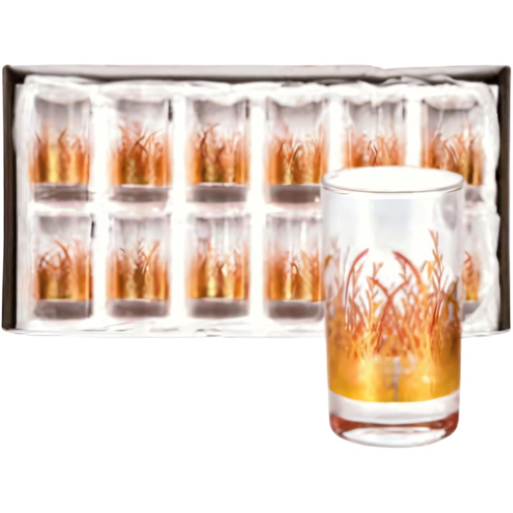 Verre à Thé Argenté avec Motif de Feuille Island 15cl 12 pièces