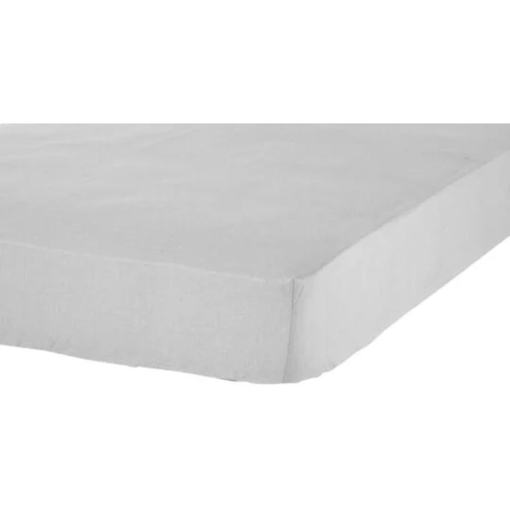Drap Housse Gris Clair 100% Coton Tex Home 160x200cm