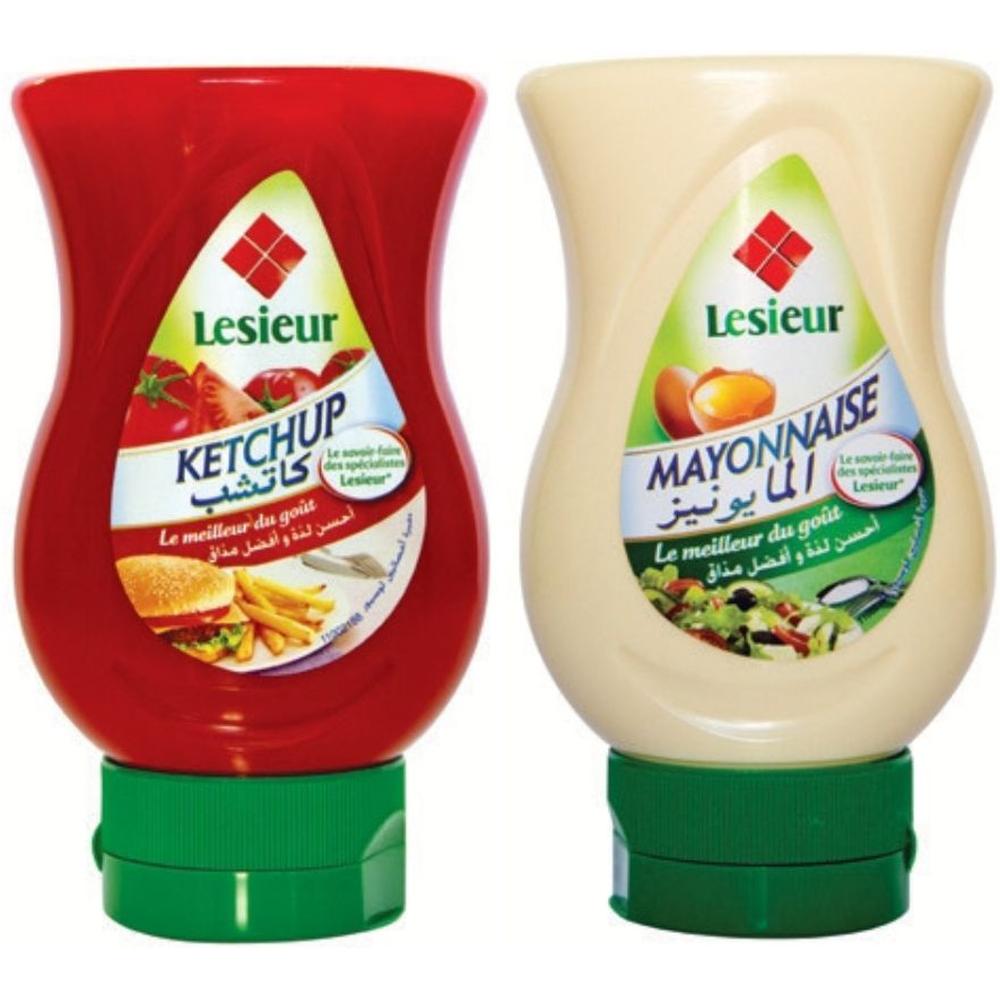 [603634] Lot Ketchup Lesieur 250g+ Mayonnaise 220g 