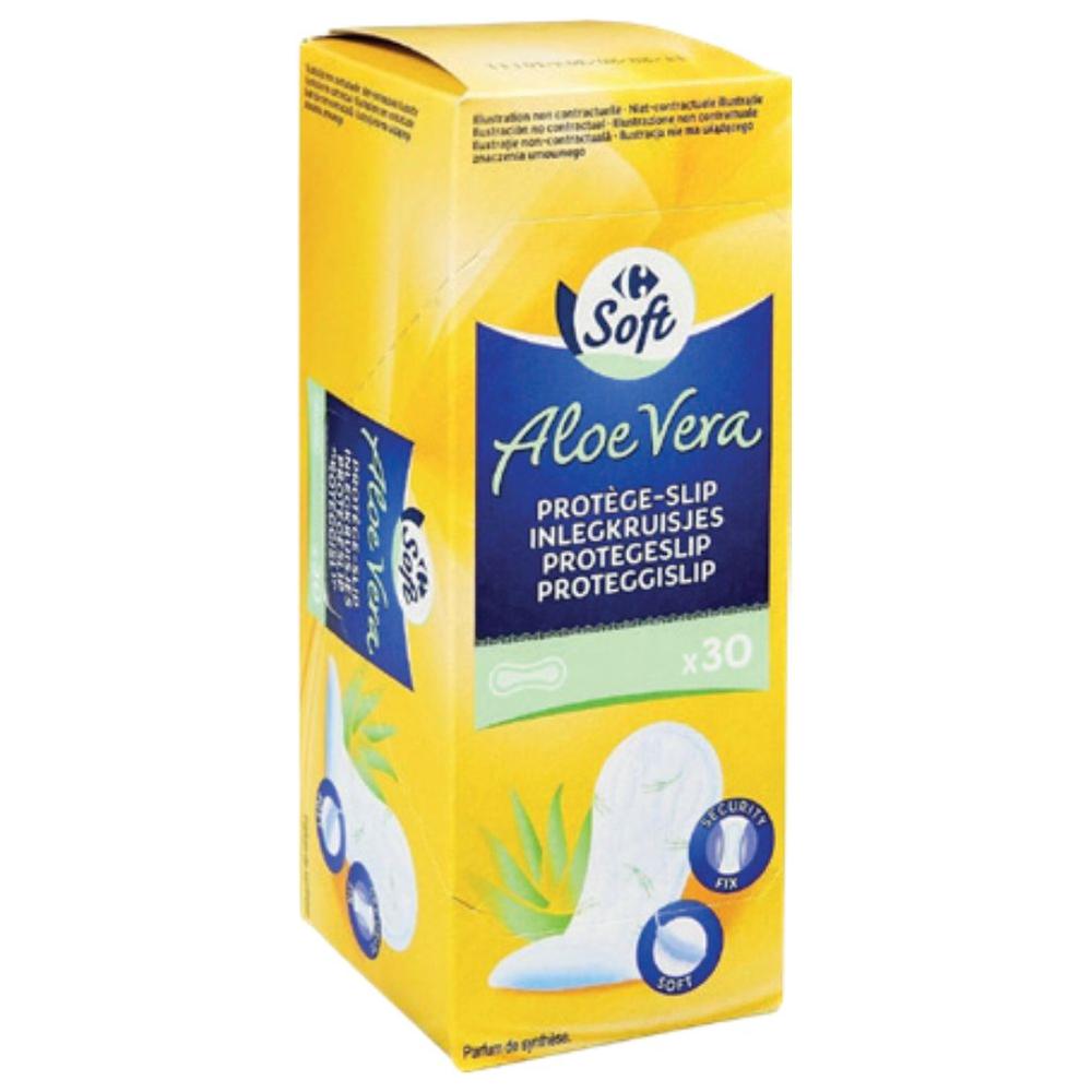 [376558] Protège-slip plié normal Aloe Vera Carrefour Soft 30 unités