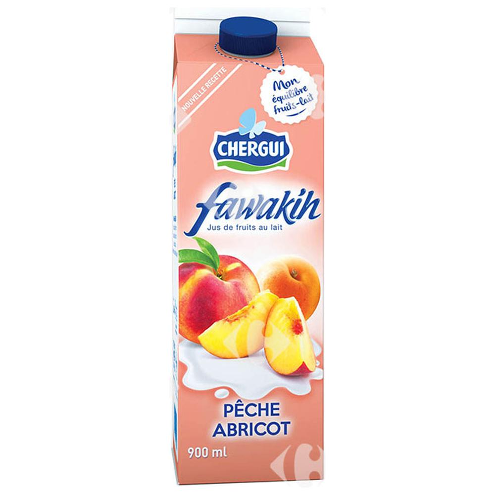 [52131] Jus au Lait Pêche Abricot Fawakih Chergui 900ml