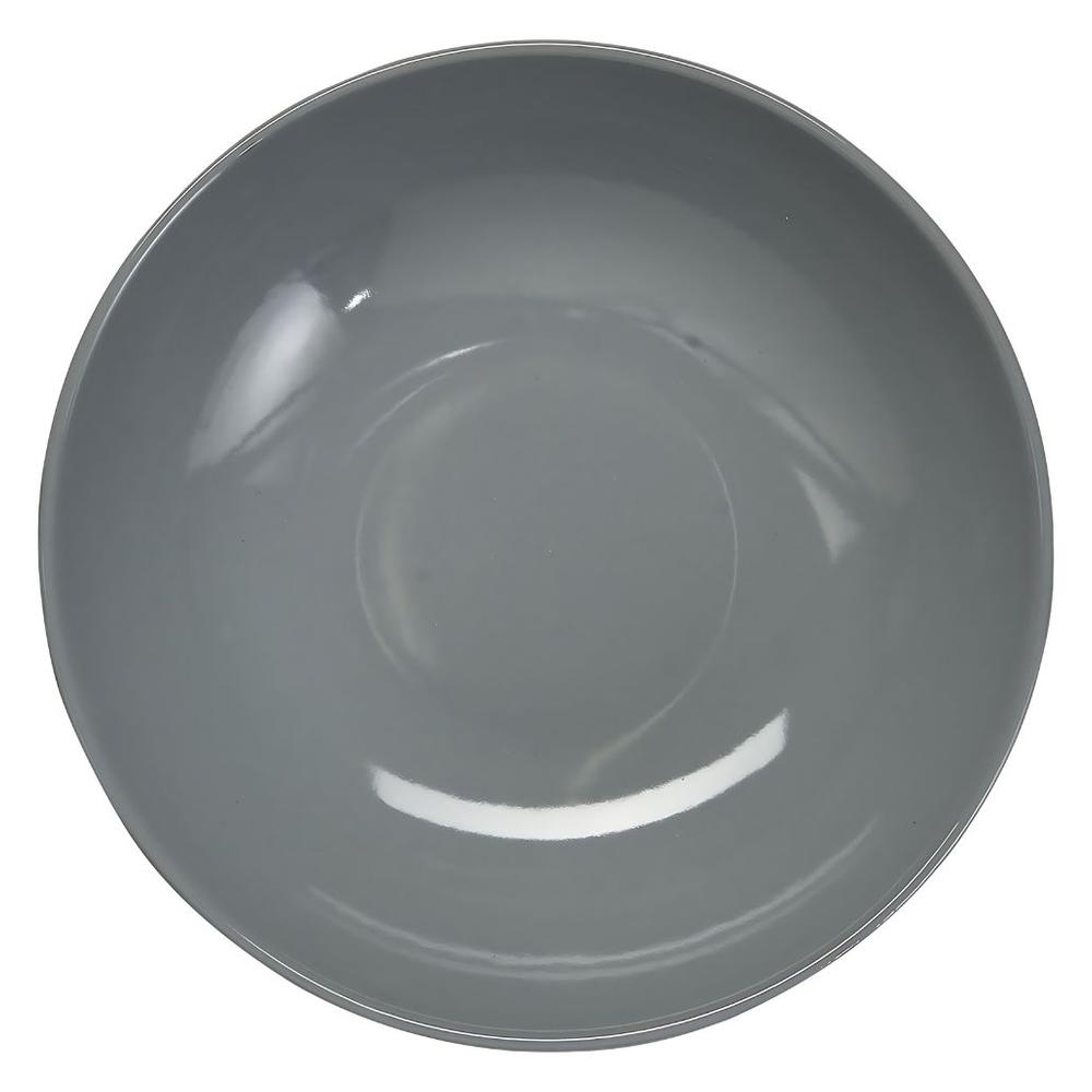 [687030] Assiette Creuse Grise Carrefour Home 22 cm