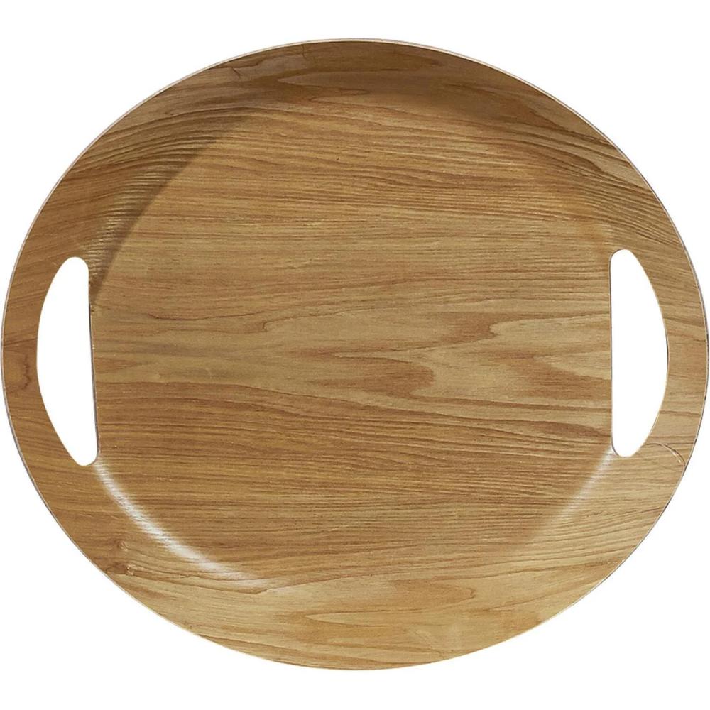 Plateau en Bois Rond Naturel.