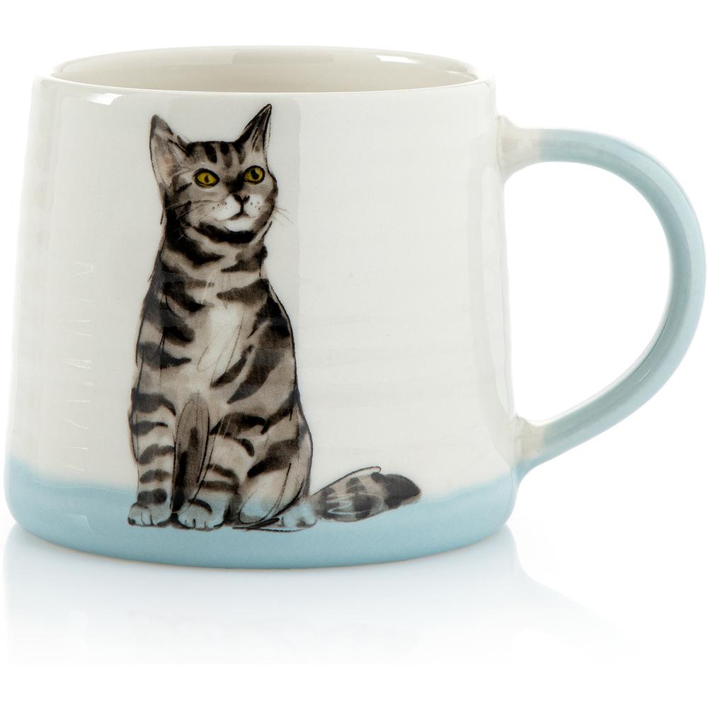 [710878] Mug en Porcelaine Chat Bleu Kasa 35cl