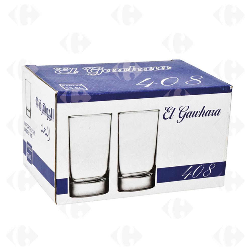 [409631] Verre à Thé Al Mahala Gawhara 16cl - 6 pièces