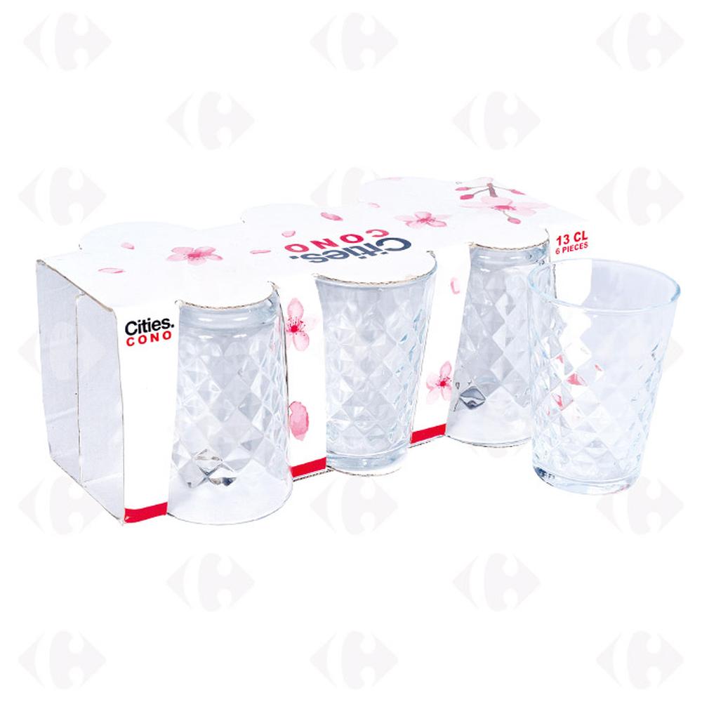 [614283] Verre à Thé Cono Stone 13cl - 6 pièces