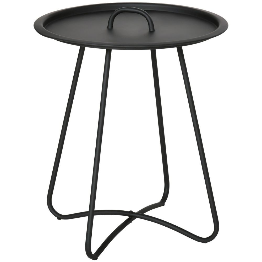 [660877] Table Métal Matt Anthracite