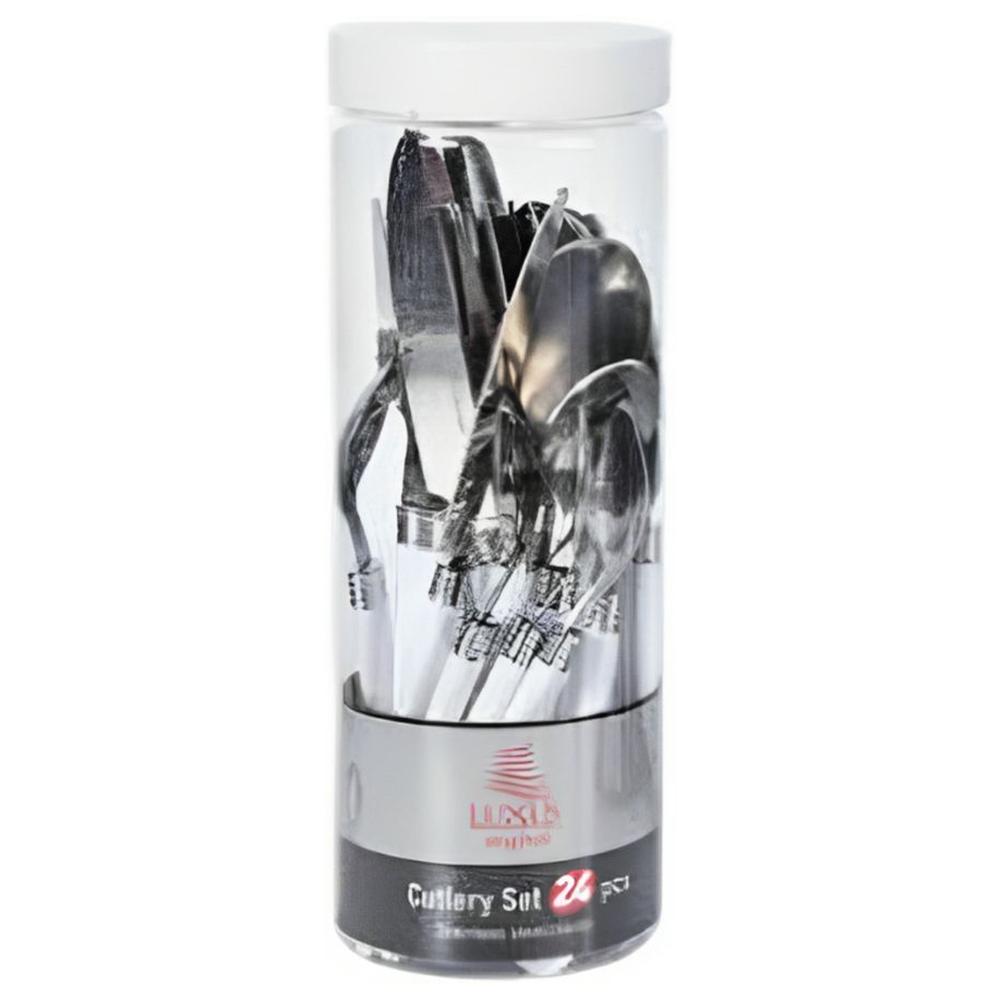 Ménagère en Inox avec Manche Coloré 24 pièces -CUT-P30.