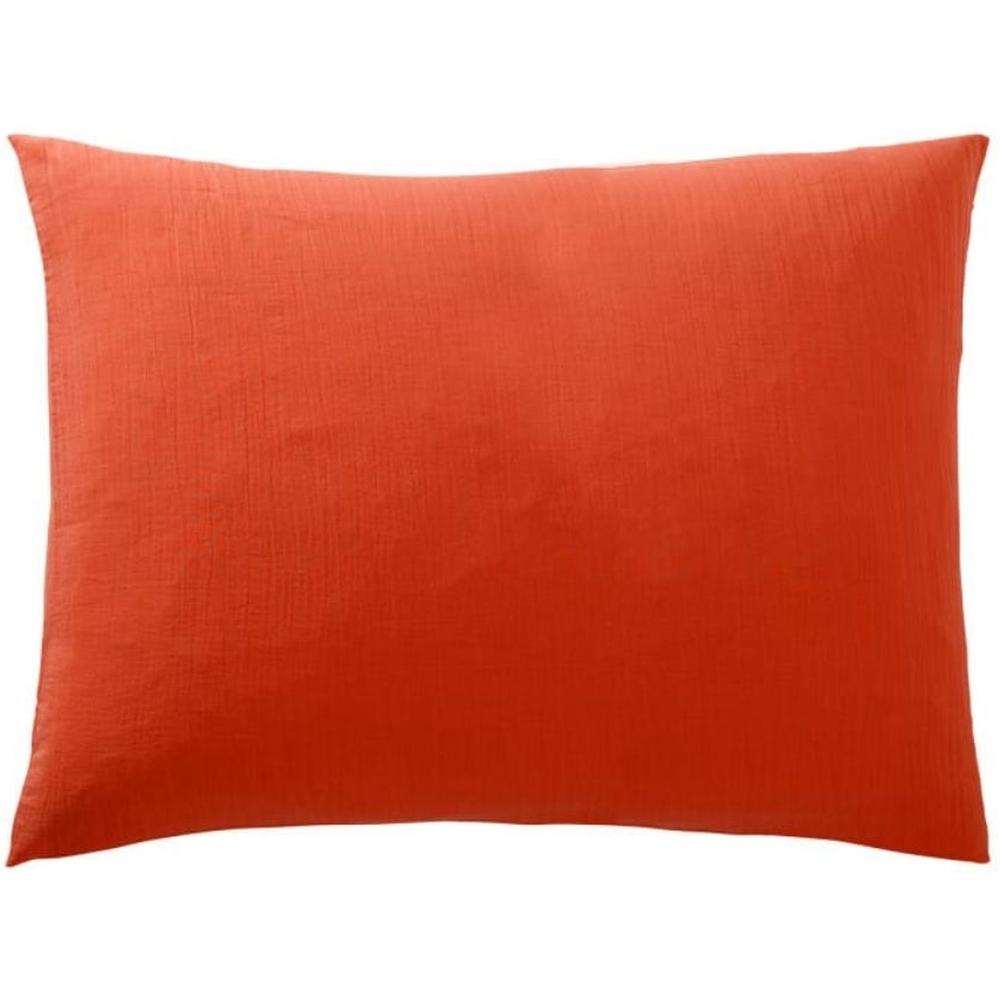 [727105] Taie d'Oreiller Corail Fonce 100% Coton Tex Home 50x70 cm