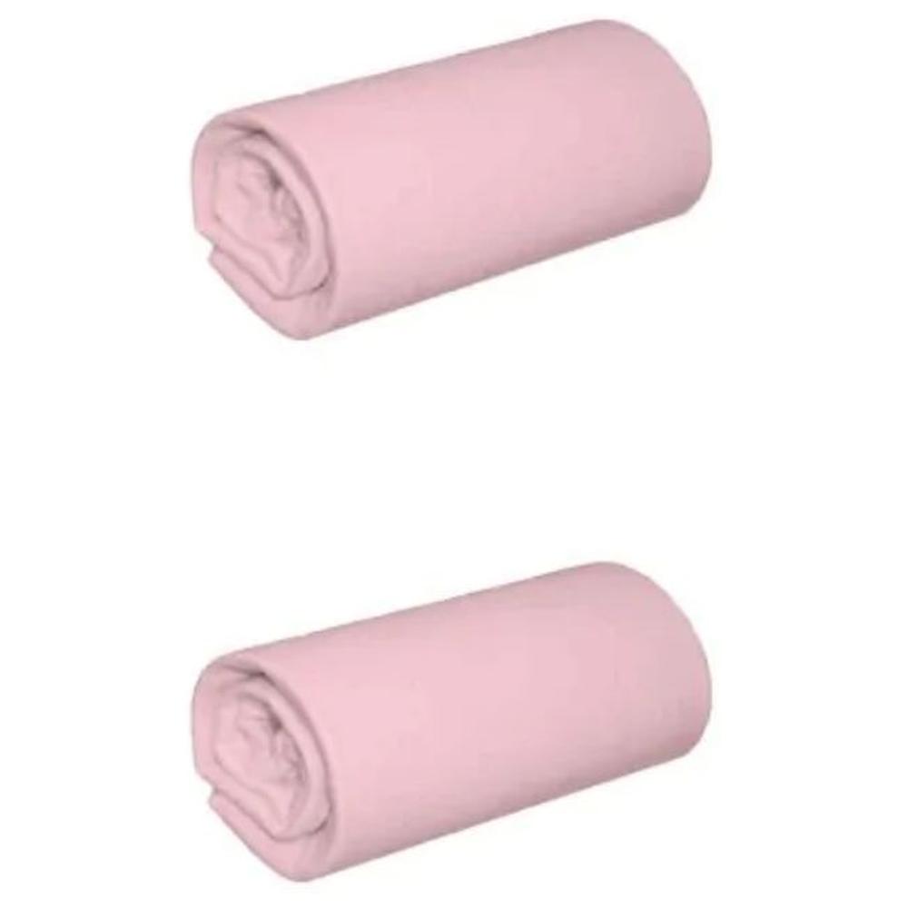 [690353] Drap Housse Jersey Rose Tex Home 140x220 cm