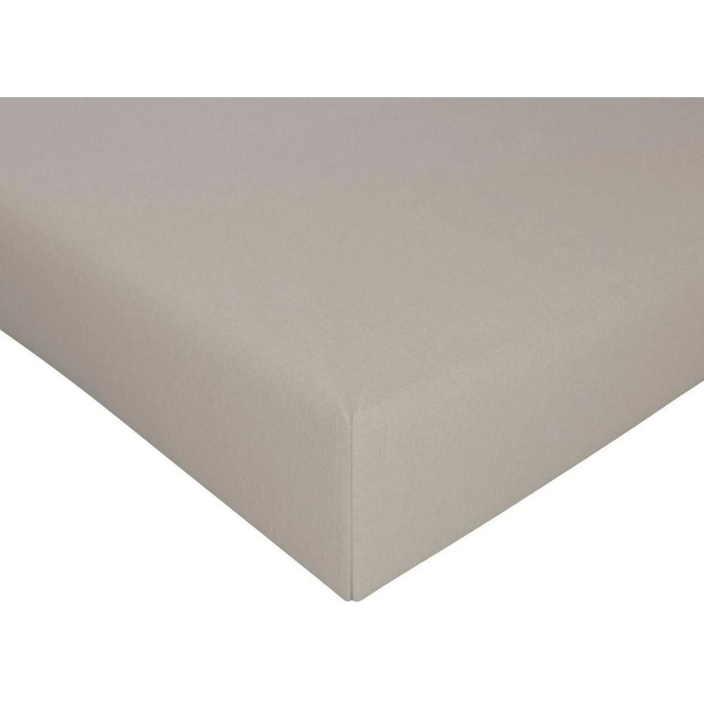 [702602] Drap Housse Percal Gris Tex Home 180x200 cm
