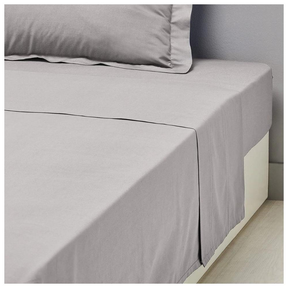 Drap Plat Gris Tex Home 240x280 cm