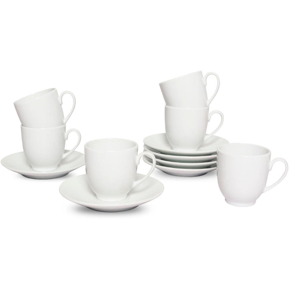 [701300] Service de Tasses en Porcelaine Basic Kasa 6x15cl