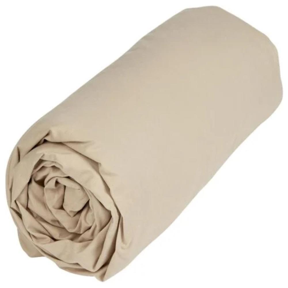 Drap Housse Sable 100% Coton Tex Home 90x200cm.