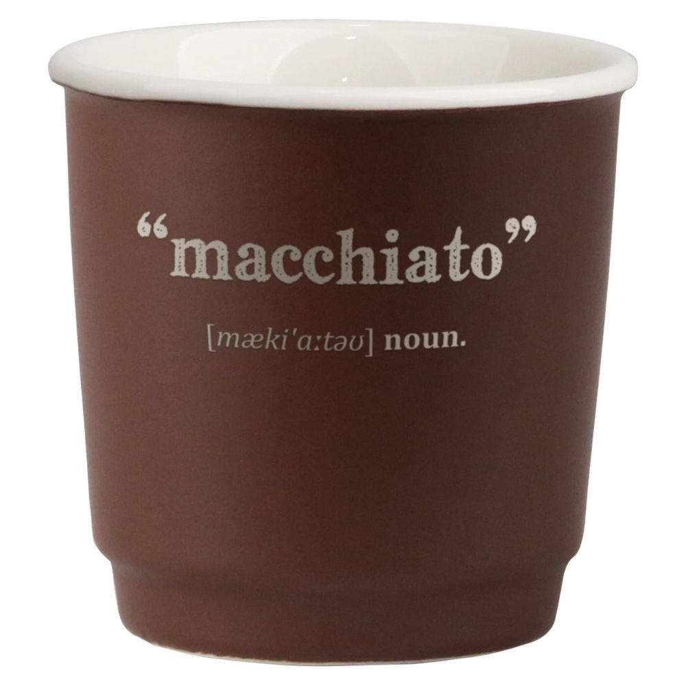 [730472] Gobelet Kasa en Porcelaine Marron Macchiato 9cl