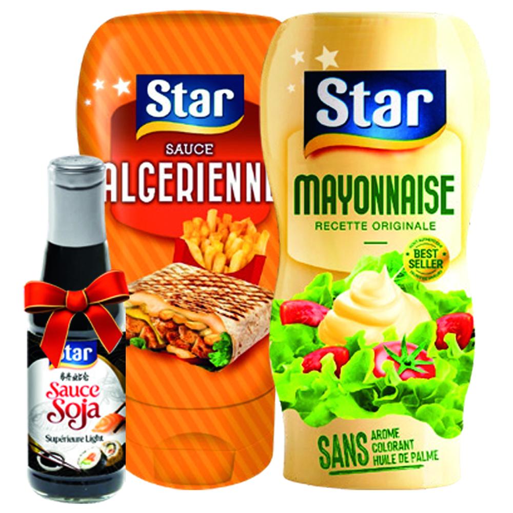 [714771] Lot Sauce Algérienne 290g + Mayonnaise 290g avec Sauce Soja Gratuite
