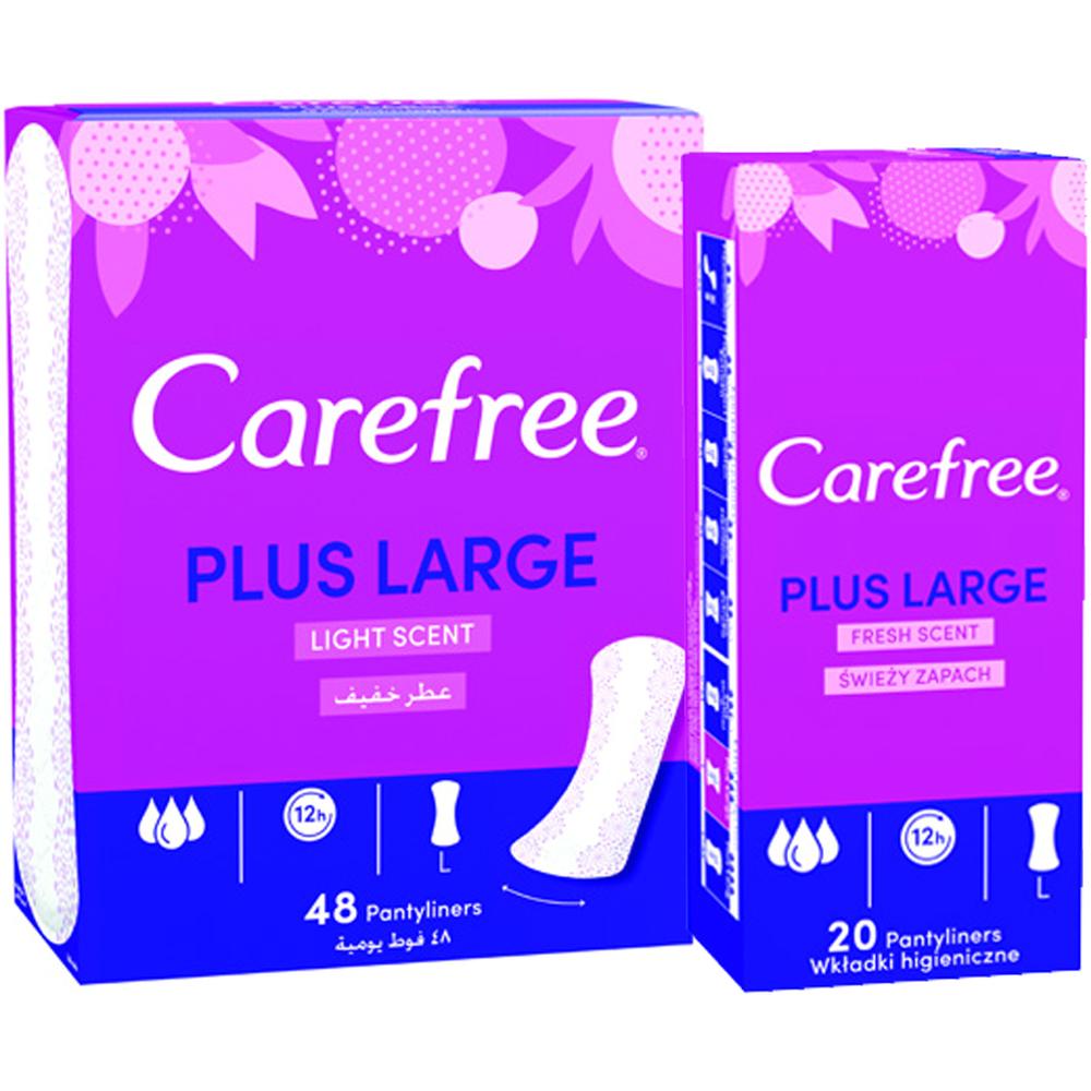 [565868] Lot de 2 Packs de Protèges Slip Large Normal Carefree 48 + 20 unités