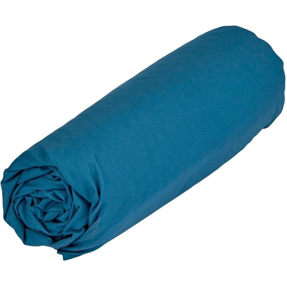 [703238] Drap Housse Bleu Foncé Coton Bio Tex Home 140x200 cm