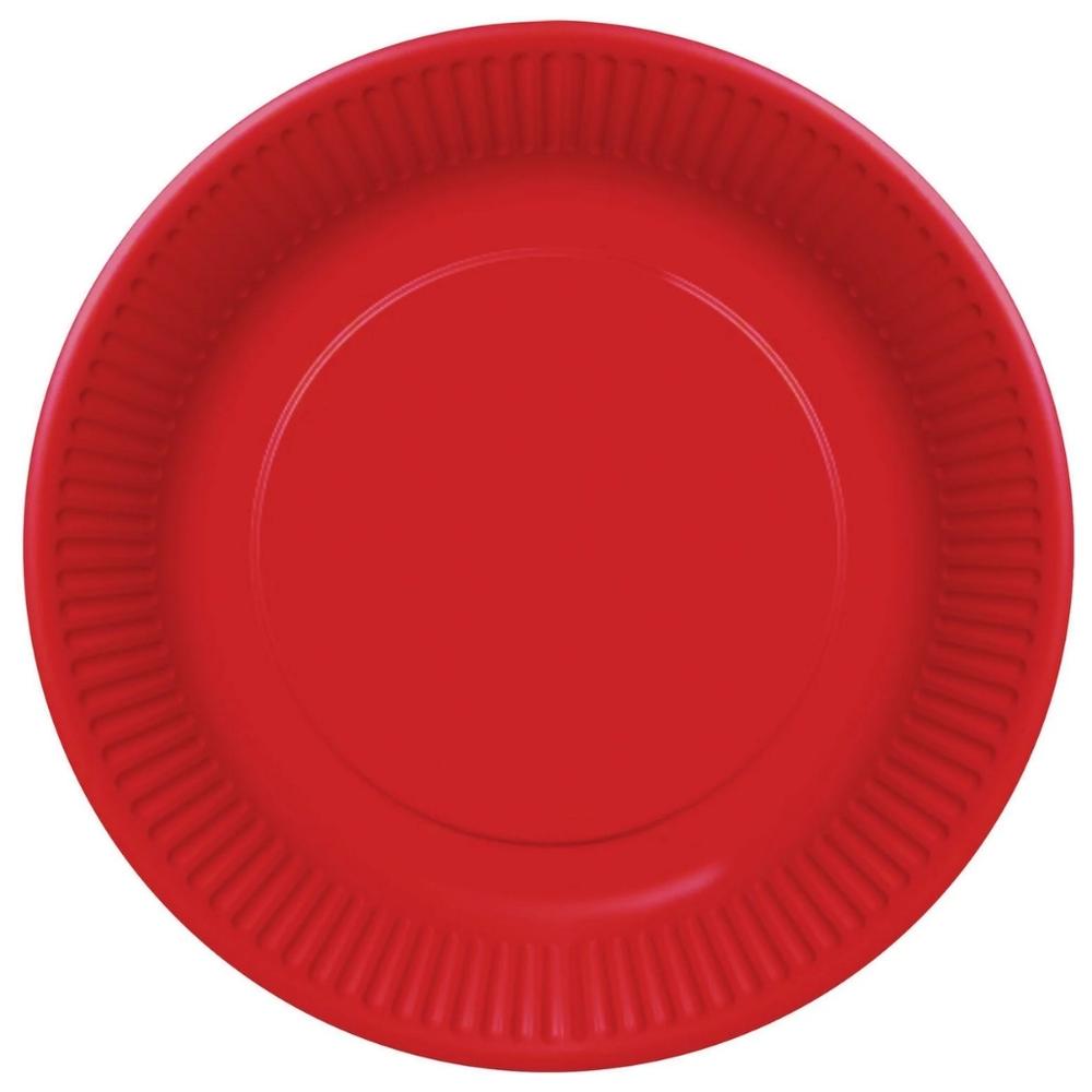 Assiette en Carton Rouge 18cm 16 unités