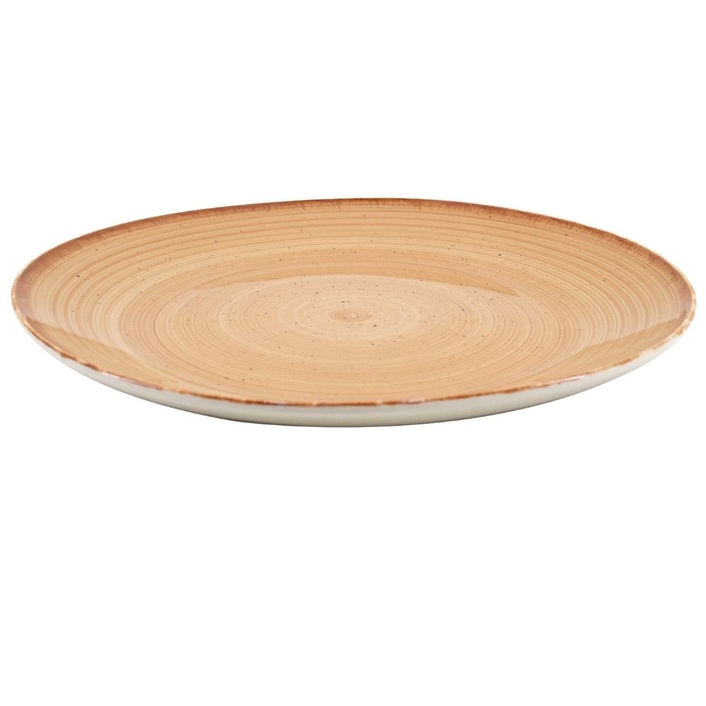 Assiette Plate Kasa en Porcelaine Orange Seia 27cm